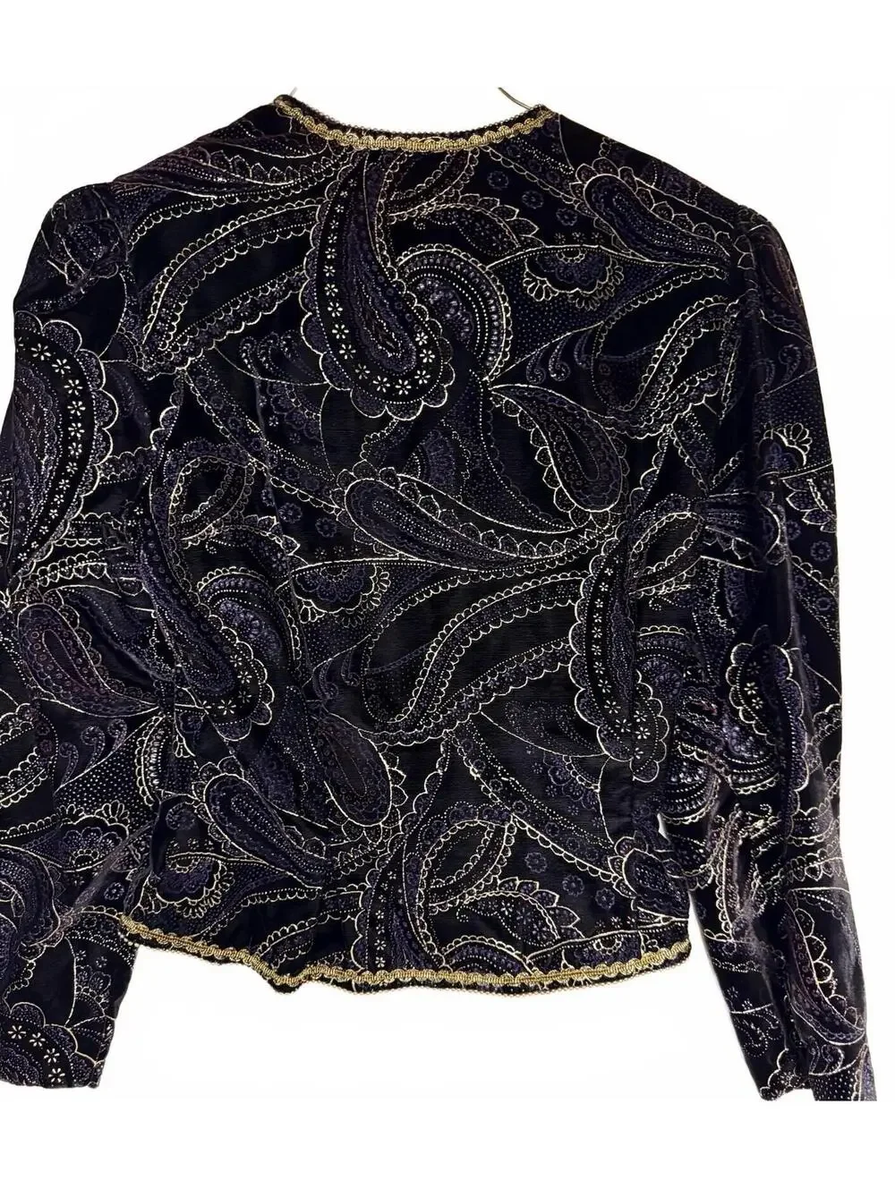 VTG Nah Nah Collections By Jonathan Tait Jacket Size 14 Plum Velvet Gold Lined
